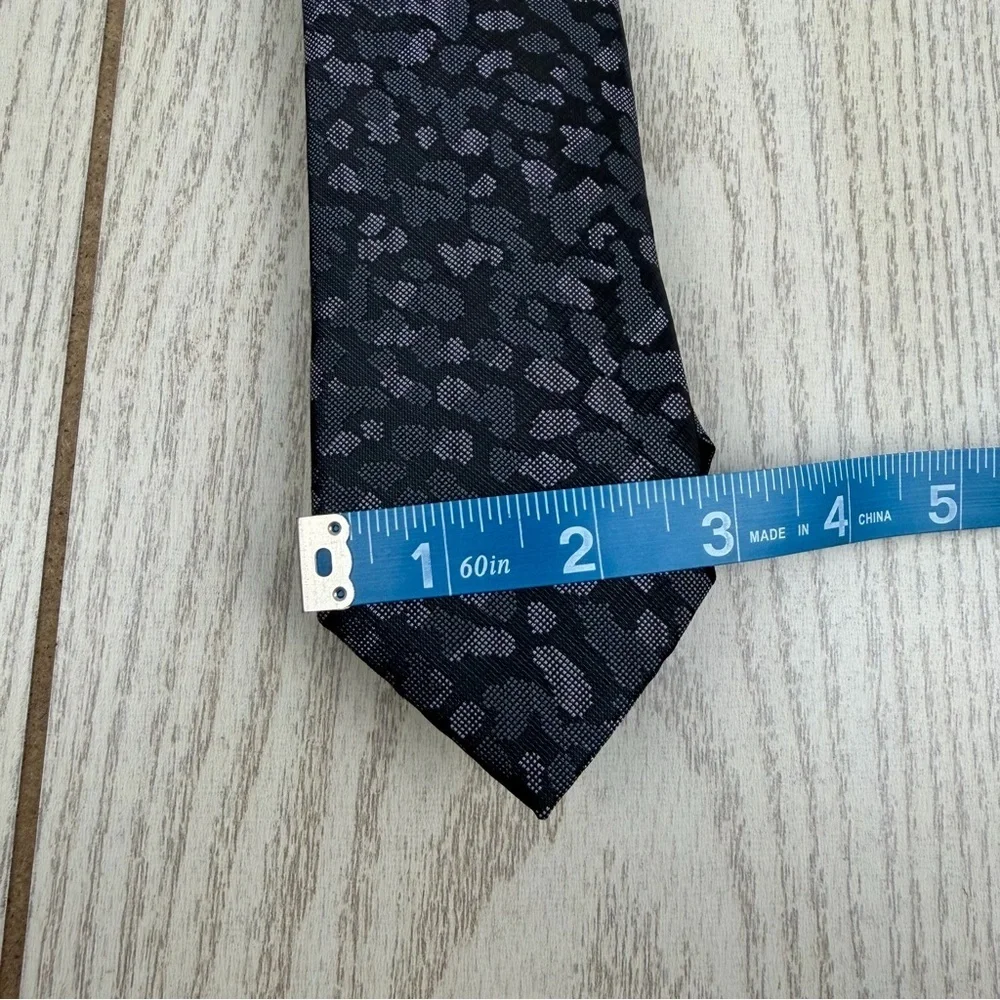 672 Alfani Men's Tie Arleve Abstract 001 Black $55 Polyester